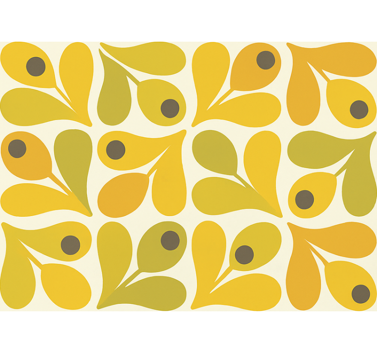 Blind yellow retro geometric patterns - TenStickers