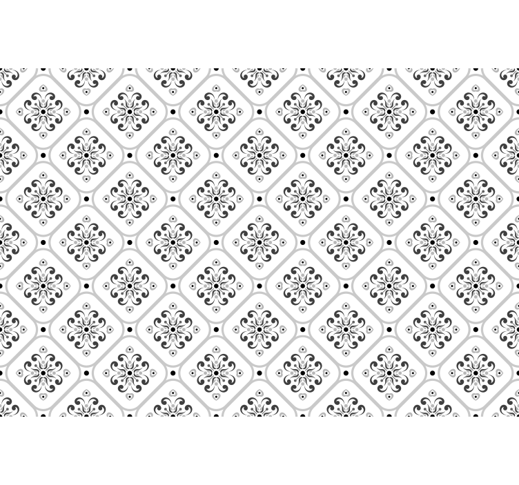 White window blind classic gray mosaic design - TenStickers