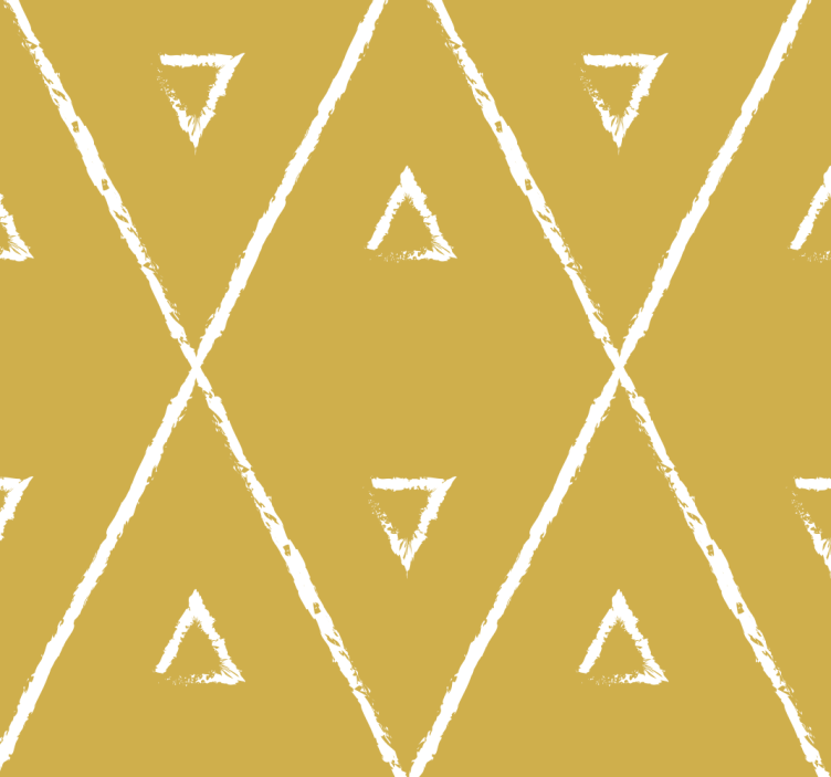 Blind yellow geometric rhombus design - TenStickers