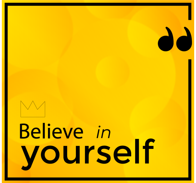 Blind yellow trust in yourself - TenStickers