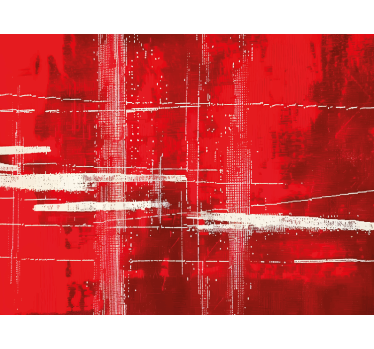 Red blind with contemporary lines design - TenStickers