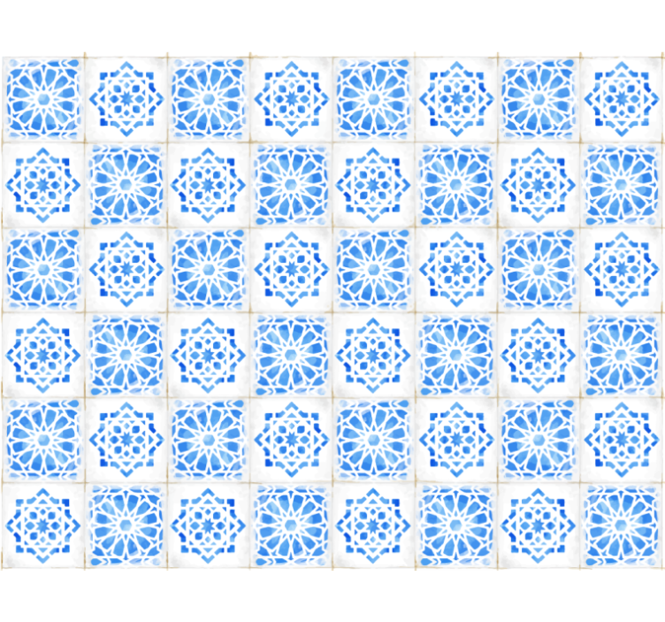 Blind blue detailed blue patterns - TenStickers