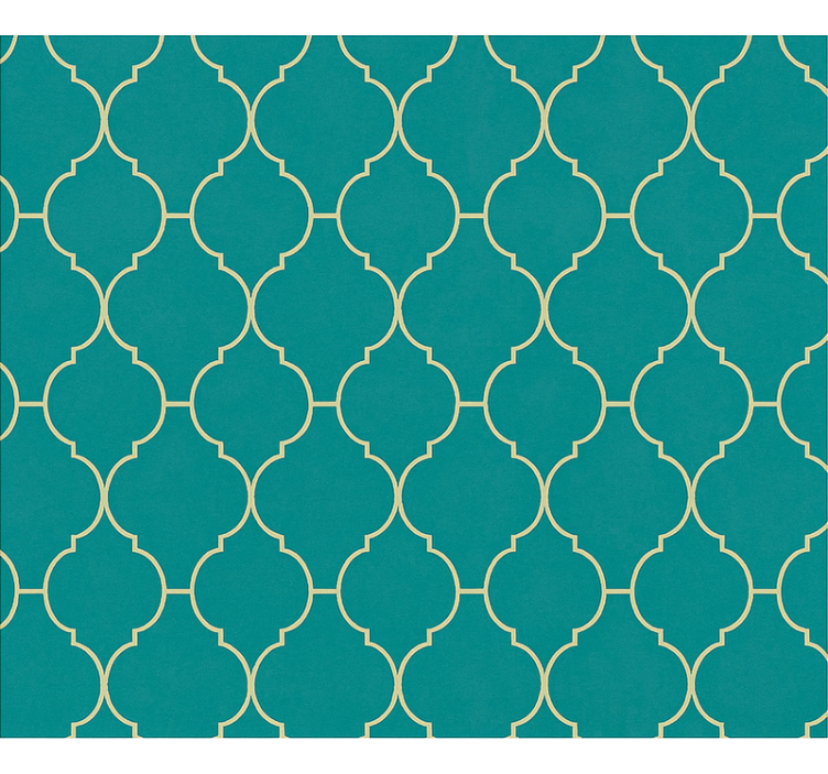 Blind blue gold and turquoise design - TenStickers
