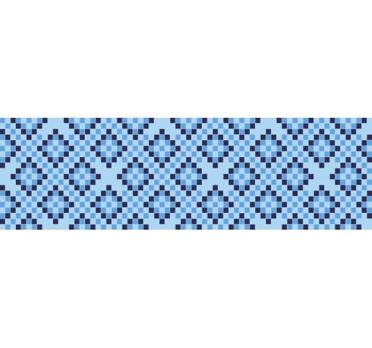 Blind blue geometric blue pixel design - TenStickers