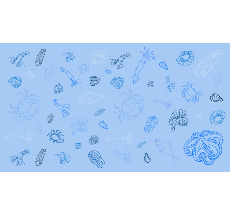 Blind blue oceanic design - TenStickers