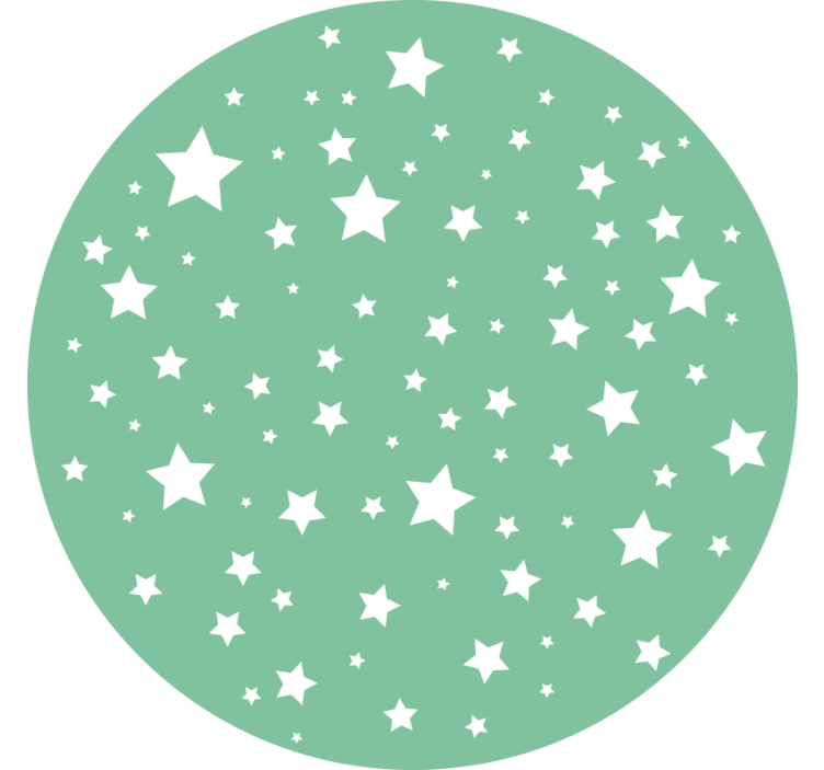Blind green green stars circle - TenStickers