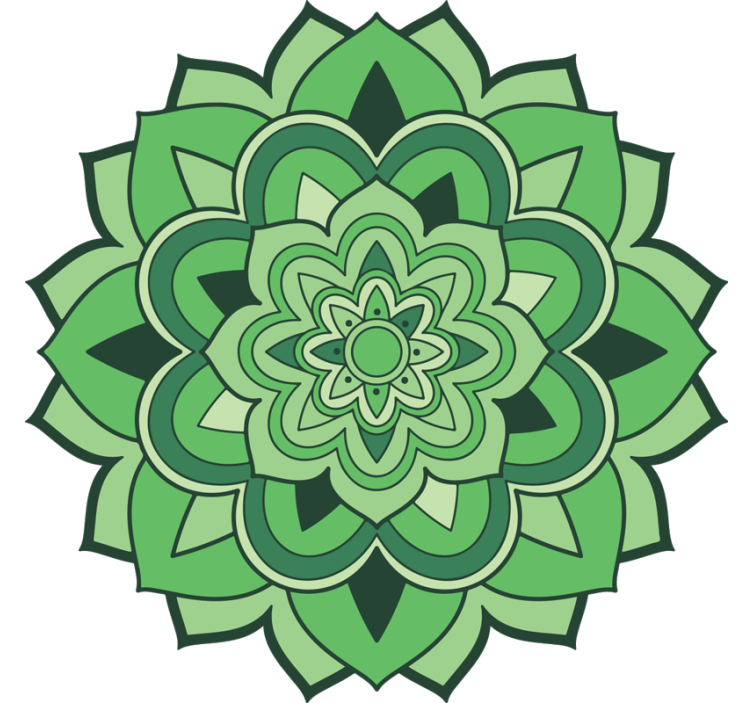Blind green green mandala design - TenStickers