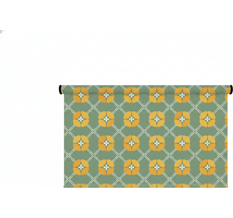 Blind green vintage green floral design - TenStickers