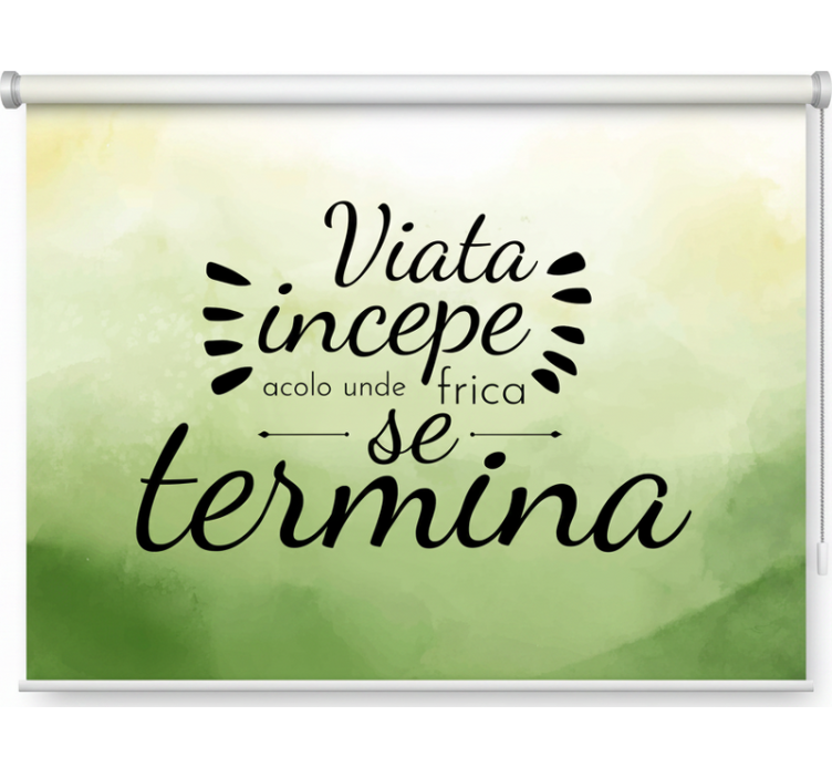 Blind green life begins where fear ends - TenStickers