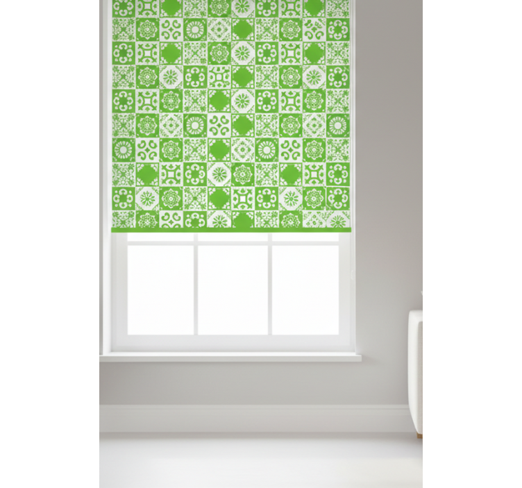 Blind green abstract in green and white - TenStickers