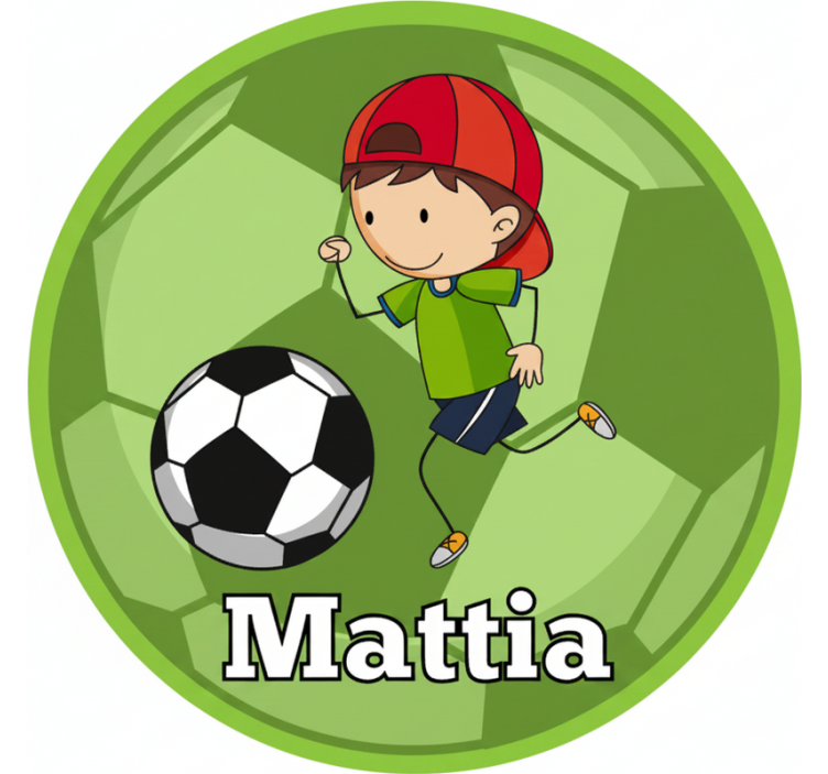 Blind green football design with custom name - TenStickers