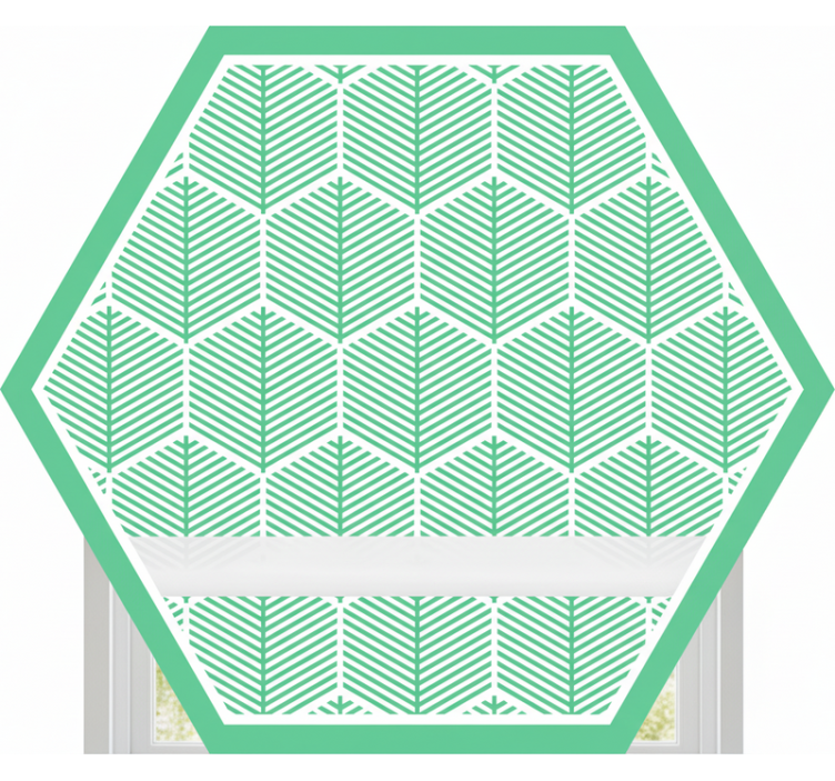 Blind green hexagon shaped green plants - TenStickers