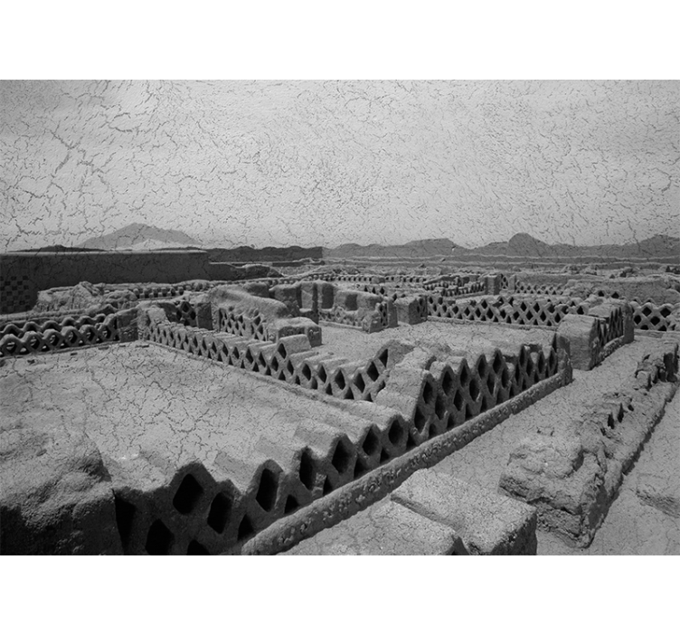 Living room blind chan chan ruins design - TenStickers