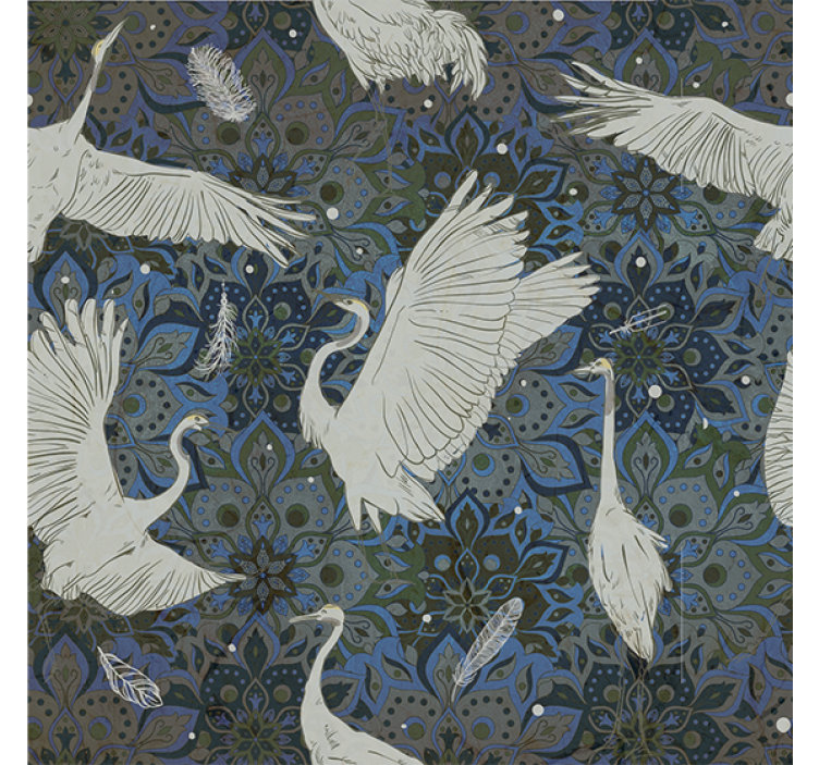 Living room blind with oriental style patterns - TenStickers