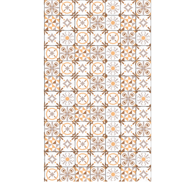 Blind beige with brown squares design - TenStickers