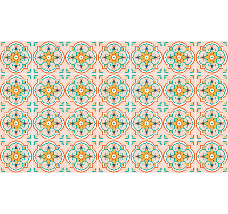 Blind beige colorful square design - TenStickers