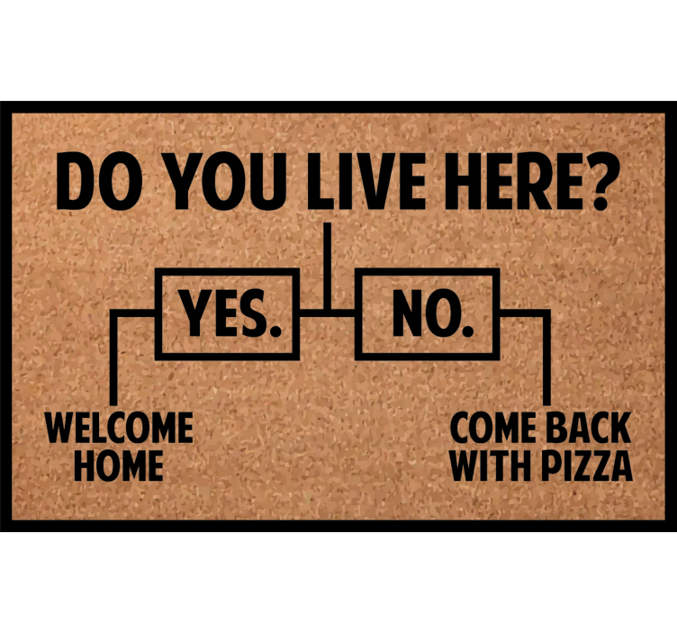 Blind beige do you live here pizza - TenStickers