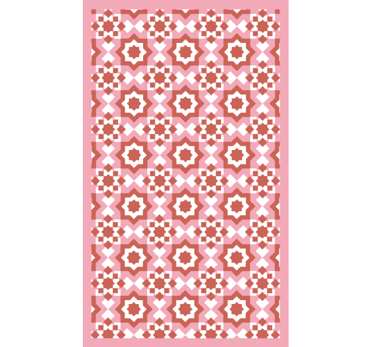 Blind bedroom with red squares pattern - TenStickers