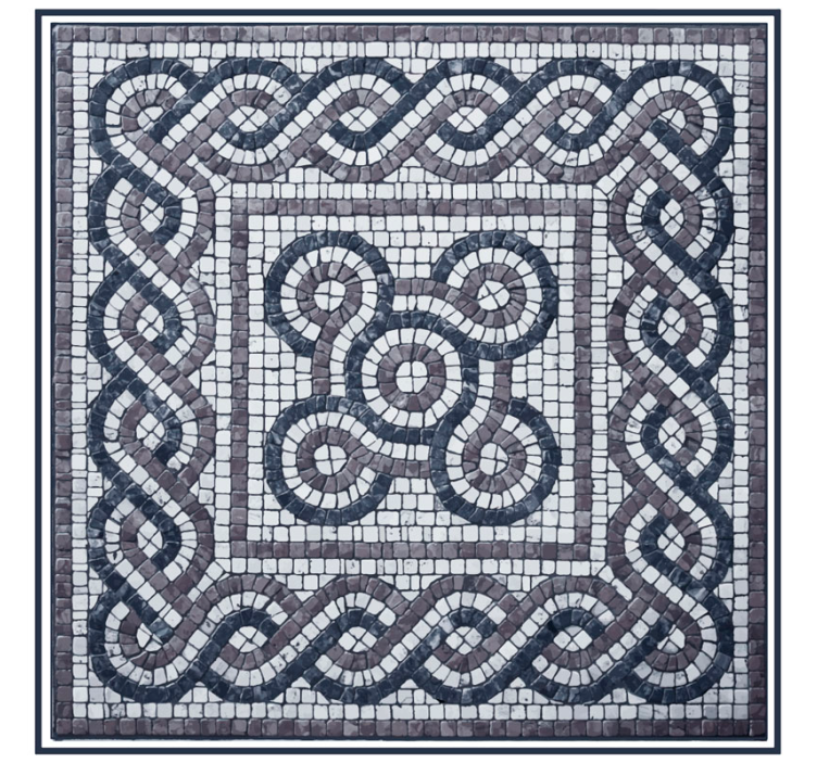 Blind bedroom pebble stone mosaic - TenStickers