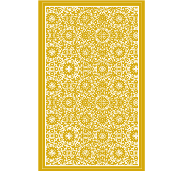 Vintage shape yellow blind bedroom - TenStickers