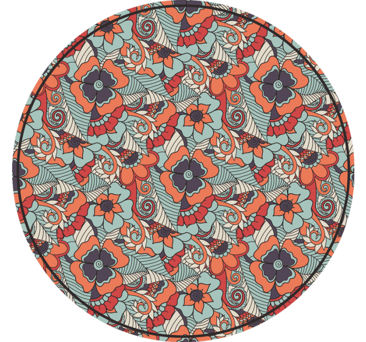 Blind bedroom floral paisley design - TenStickers