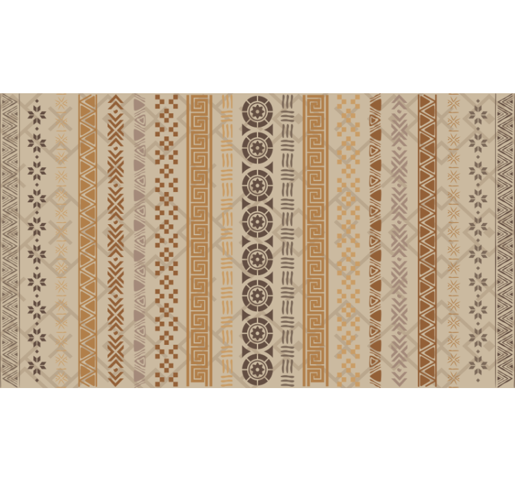 Blind bedroom with puzzle stamp effect in brown - TenStickers