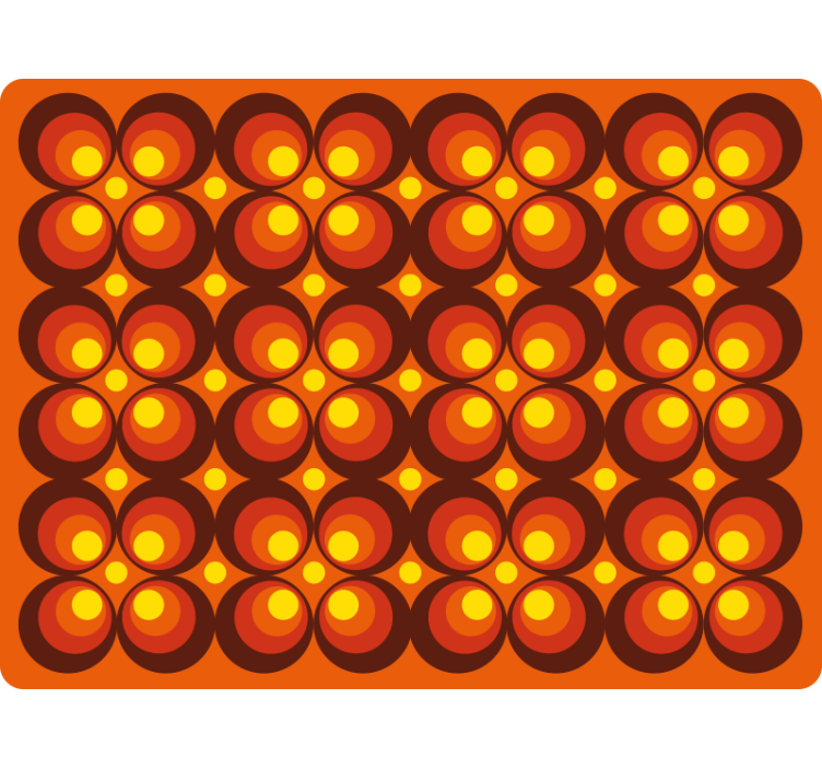 Blind bedroom in 70s pop yellow circles - TenStickers