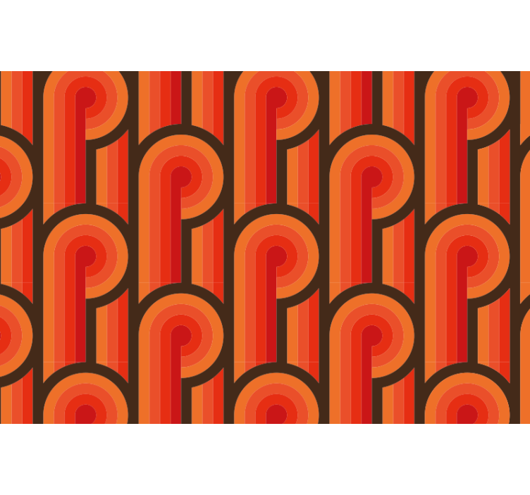 Blind bedroom 70s orange tie - TenStickers