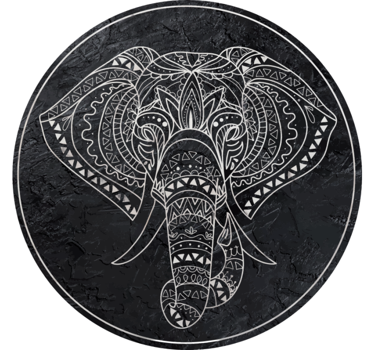 Blind bedroom with elephant-shaped marble design - TenStickers