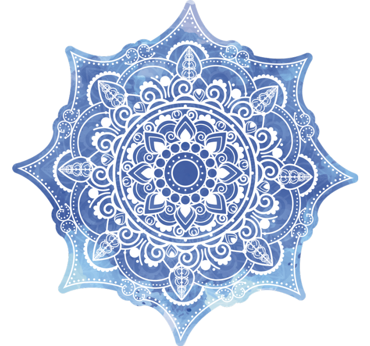 Blind bedroom aquarella blue mandala - TenStickers
