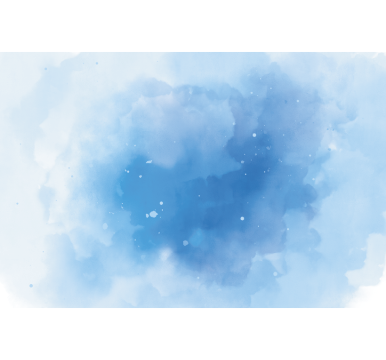 Blind bedroom minimalistic blue watercolor - TenStickers