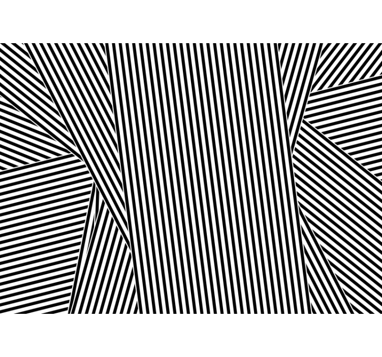 Blind bedroom with overlapping stripes design - TenStickers