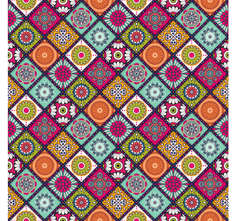 Blind bedroom colorful mandala design - TenStickers