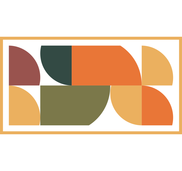 Blind bedroom abstract geometric art - TenStickers