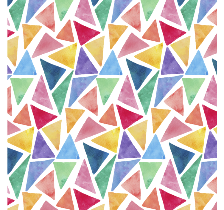Blind bedroom pastel triangle mosaic vinyl rug - TenStickers