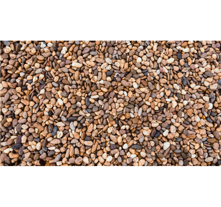 Blind bedroom with sea pebbles flooring - TenStickers