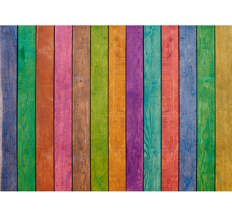 Blind bedroom wooden multicolor pattern curtains - TenStickers