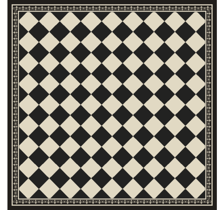Blind bedroom black checkerboard design - TenStickers