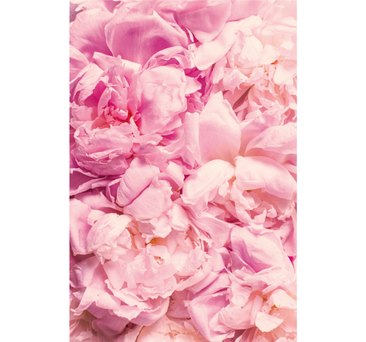 Blind bedroom peony realistic pink flowers - TenStickers