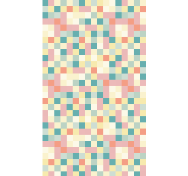 Blind bedroom in colorful pastel squares - TenStickers