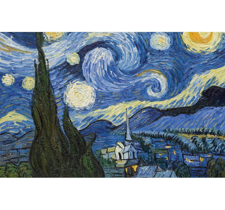 Blind bedroom starry night by van gogh - TenStickers