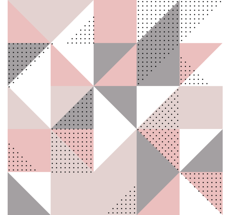 Blind bedroom in pastel nordic triangles - TenStickers