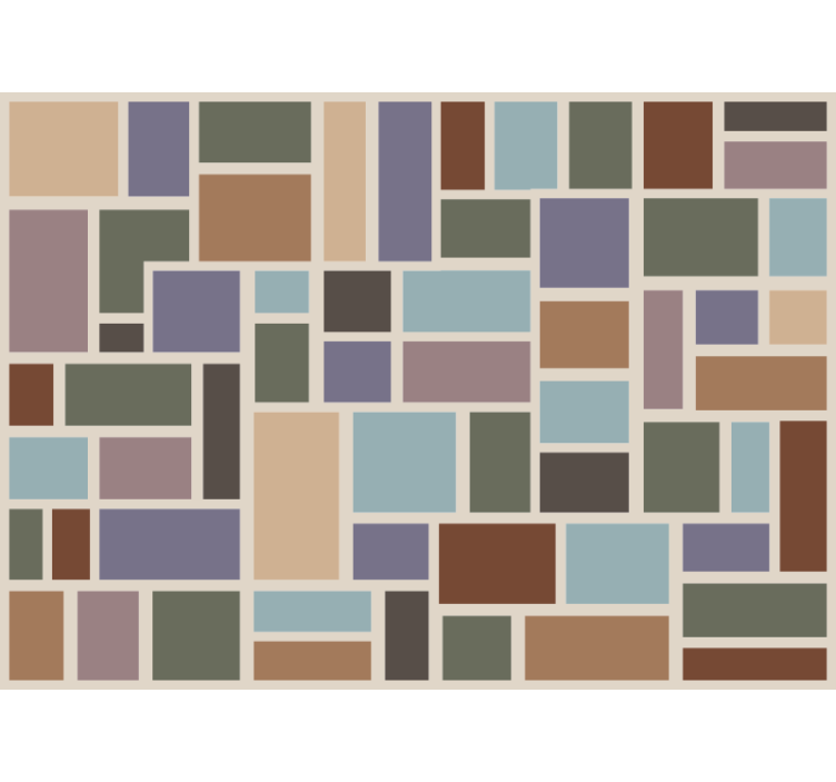 Blind bedroom colorful modern tile design - TenStickers