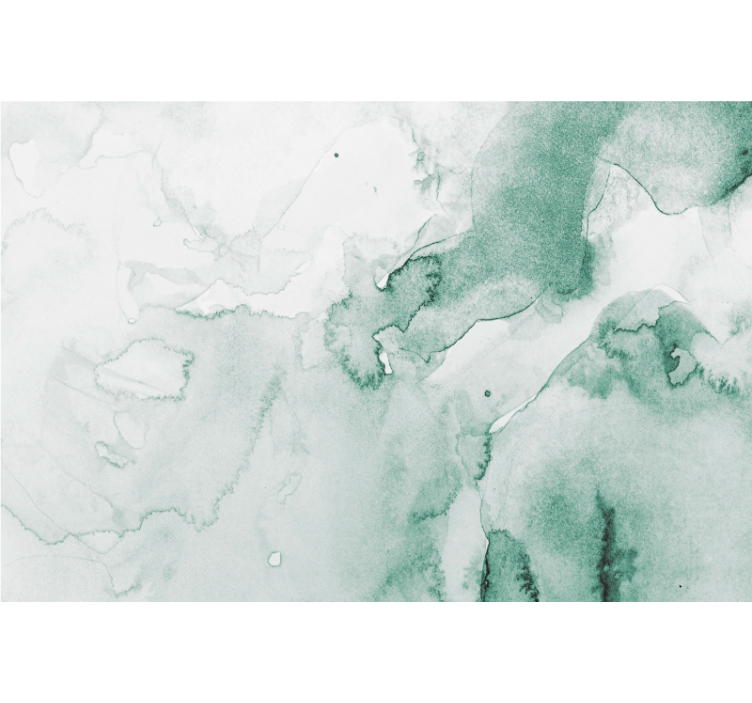 White and green watercolour blind bedroom - TenStickers