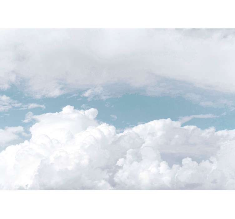 White window blind like soft cotton clouds - TenStickers