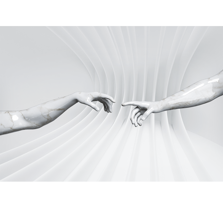 White window blind optical illusion of adam - TenStickers