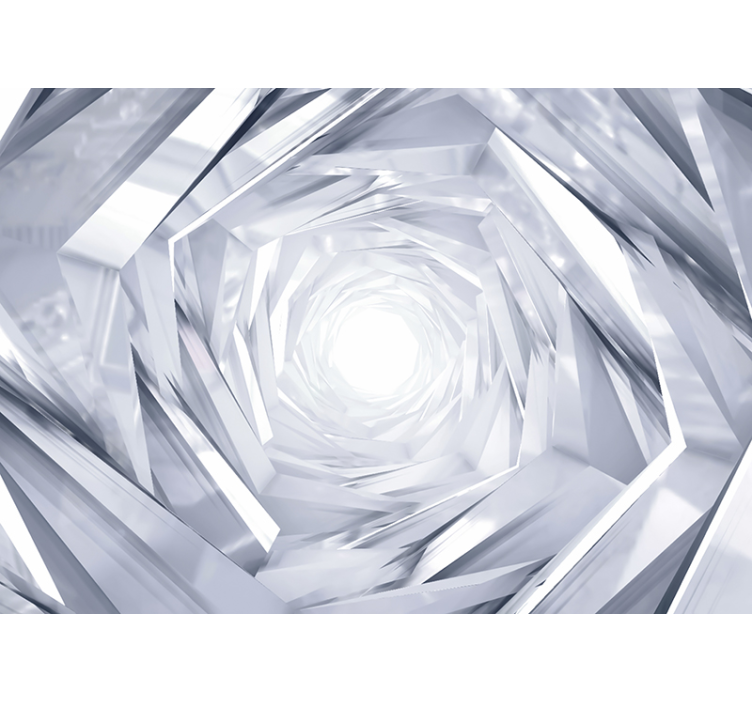 White window blind with abstract geometric design - TenStickers