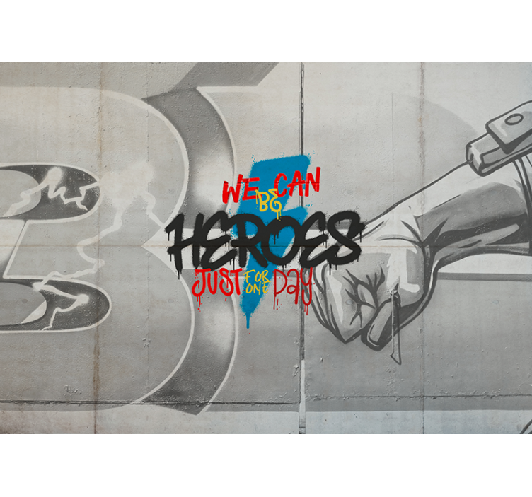 Blind grey we can be heroes - TenStickers