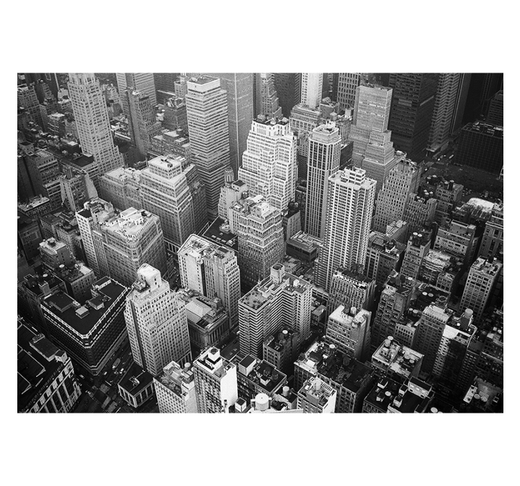 Blind grey new york aerial monochrome - TenStickers