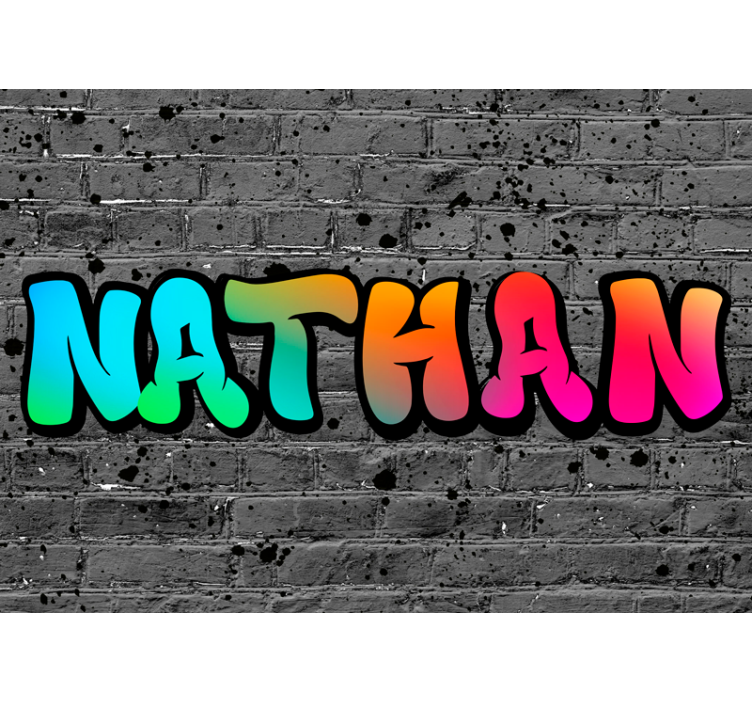 Blind grey rainbow brick name - TenStickers